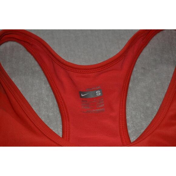 46391-a Nike Gym Shirt Tanktop Built In Sports Bra Pink Size Small Womens - Picture 2 of 5
